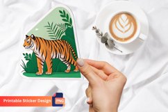 3D Tiger Sticker Design, Animal Sticker, Wild Animal Sticker Product Image 1
