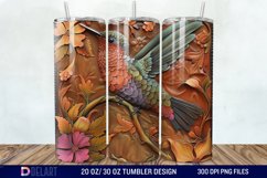 3D Tooled Leather Hummingbird Tumbler Wrap Product Image 1