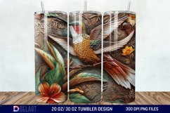 3D Tooled Leather Hummingbird Tumbler Wrap Product Image 1