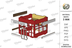 3D Town Laser Cut. Kids toy SVG Product Image 3