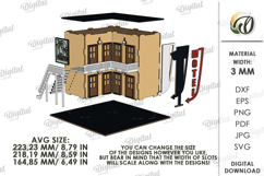 3D Town Laser Cut. Kids toy SVG Product Image 2