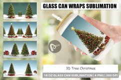 Glass Can Wraps 3D Tree Christmas Product Image 1