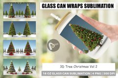 Glass Can Wraps 3D Tree Christmas Product Image 1