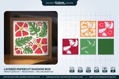 3D Tropical Abstract Organic Layered Shadow Box Product Image 2