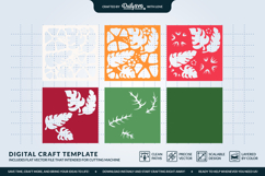 3D Tropical Abstract Organic Layered Shadow Box Product Image 3
