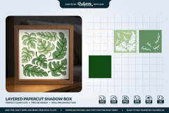 3D Tropical Abstract Organic Layered Shadow Box Product Image 2