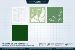 3D Tropical Abstract Organic Layered Shadow Box Product Image 3