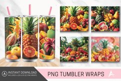 3D Tropical Fruit Paradise Tumbler wrap Product Image 1