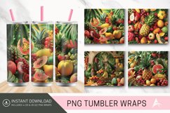 3D Tropical Fruit Paradise Tumbler wrap Product Image 1