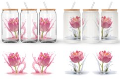3D Tulip Flower Splash Water Glass Can Wraps Product Image 5