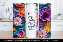 Paper Flower Tumbler Sublimation Bundle - 6 Stunning Designs Product Image 2