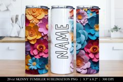 Paper Flower Tumbler Sublimation Bundle - 6 Stunning Designs Product Image 3
