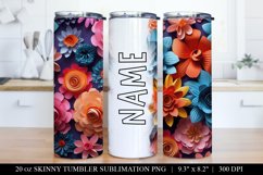 Paper Flower Tumbler Sublimation Bundle - 6 Stunning Designs Product Image 4