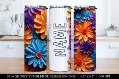 Paper Flower Tumbler Sublimation Bundle - 6 Stunning Designs Product Image 5