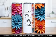Paper Flower Tumbler Sublimation Bundle - 6 Stunning Designs Product Image 6