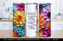 Paper Flower Tumbler Sublimation Bundle - 6 Stunning Designs Product Image 7