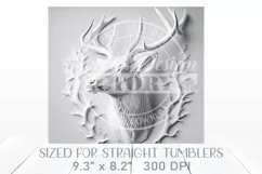 3D tumbler wrap, 3D deer tumbler design Product Image 2