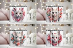 3D Cats sublimation tumbler wrap set bundle, 10 Sublimation Product Image 3