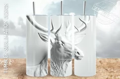 3D tumbler wrap, 3D deer tumbler design Product Image 1