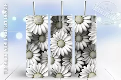 3D tumbler wrap, 3D flowers tumbler design Product Image 1