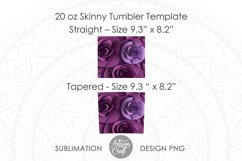 flower tumbler wrap for 20 oz with straight and tapered options