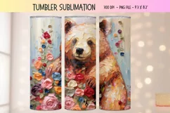 3d Tumbler Wrap Bear 3d Animal Sublimation Tumbler Designs