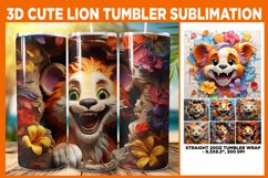 Art &amp; Collectibles,Drawing &amp; Illustration,Digital,3d tumbler wrap,lion tumbler wrap,3d tumbler design,3d lion,skinny tumbler wrap,lion tumbler design,crystal lion,tumbler design,tumbler wrap,sublimation design,3d flowers,lion pattern,tapered tumbler wrap