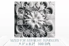 3D tumbler wrap, 3D flower tumbler design Product Image 2