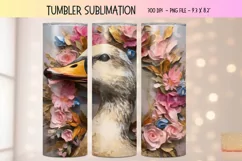 3d Tumbler Wrap Goose 3d Animal Tumbler Sublimation Goose