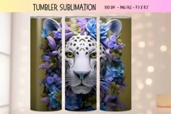 3d Tumbler Wrap Leopard  3d Animal Tumbler Sublimation Png