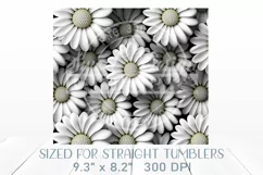 3D tumbler wrap, 3D flowers tumbler design Product Image 2
