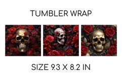 3D Tumbler Wrap Skull 3d Sublimation Halloween Tumbler 