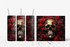 3D Tumbler Wrap Skull 3d Sublimation Halloween Tumbler 