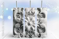 3D tumbler wrap, 3D flower tumbler design Product Image 1