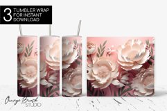 3D Tumbler Wrap With Flowers Sublimation Designs