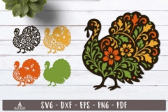 3d Turkey Autumn Layered SVG design