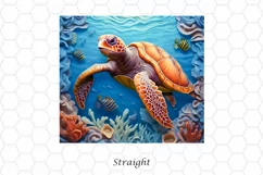 3D Turtle 20 oz Skinny Tumbler Sublimation Design