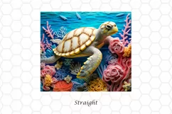 3D Turtle 20 oz Skinny Tumbler Sublimation Design