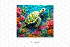 3D Turtle 20 oz Skinny Tumbler Sublimation Design