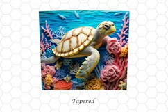 3D Turtle 20 oz Skinny Tumbler Sublimation Design