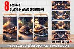3D Turtle Christmas Glass Can Wraps Product Image 1