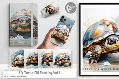 Digital Paper 3D Turtle Painting Product Image 1