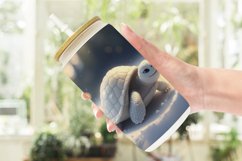 3D Turtle white Christmas Glass Can Wraps Product Image 2