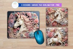 3D Unicorn Mouse Pad Sublimation PNG Product Image 1
