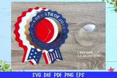 Patriotic Award Ribbon Candy Dome, 4th of July Candy Dome Product Image 6