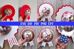 Patriotic Award Ribbon Candy Dome, 4th of July Candy Dome Product Image 11
