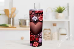 3D Valentine Chocolates Tumbler Wrap PNG | Valentine PNG Product Image 2
