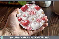 Gorgeous3D Valentine Round Coaster design.