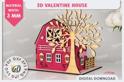 3D Valentine&#039;s House Laser Cut. Valentine Day Gifts SVG Product Image 2