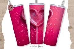 3D Valentine Sucker Tumbler Wrap PNG | Valentine PNG Product Image 1